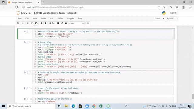 Built in methods for strings in Python Part2 смотреть онлайн