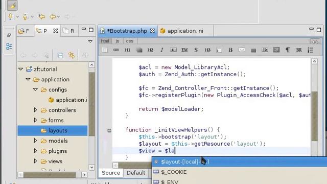 Zend Framework 1.8 tutorial 6 zend_layout and view helpers part 1. смотреть онлайн