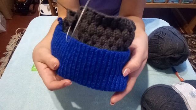 Шапка спицами для мальчика 7 лет Часть1 смотреть онлайн