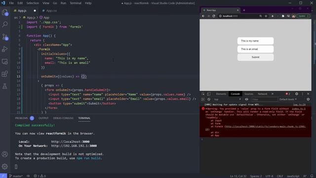 Use Formik for ReactJS Form! Make form handling so easy for React! смотреть онлайн