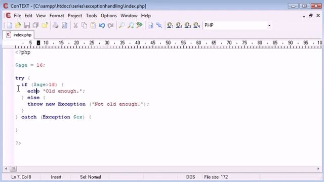 Beginner PHP Tutorial 186 - try, throw, catch смотреть онлайн