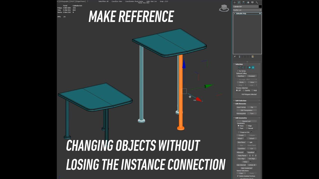 Dark Max № 93 - Make Reference, changing objects without losing the instance connection смотреть онлайн