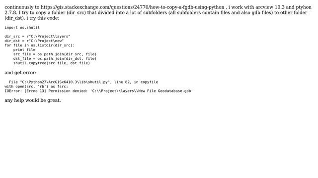 GIS: Copy Paste folders and subfolders with python смотреть онлайн