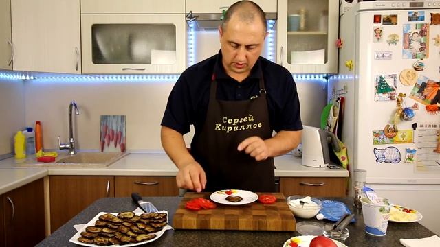 ЗАКУСКА. Баклажаны, помидоры, сыр и чеснок. смотреть онлайн