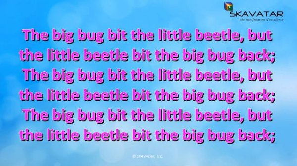 Tongue Twister: The big bug bit the little beetle | 92% FAIL Trying