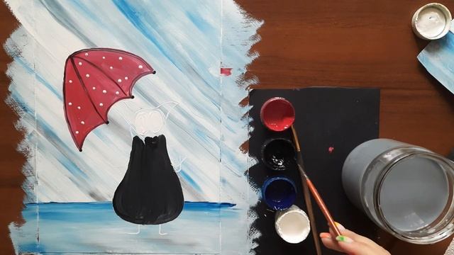 Рисуем с детьми | Рисование гуашью | Котик и Птички смотреть онлайн