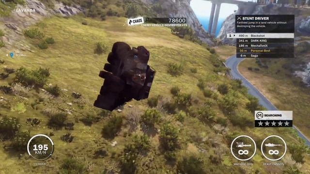 Just Cause 3 - Stunt Driver - 545m tank jump смотреть онлайн
