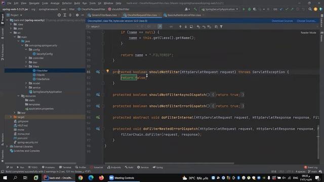 GenericFilterBean & OncePerRequestFilter смотреть онлайн
