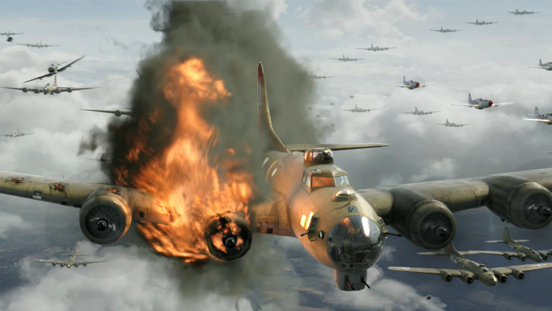 Messerschmitt Bf 109, Me 262 vs B-17, P-40, P-51 смотреть онлайн