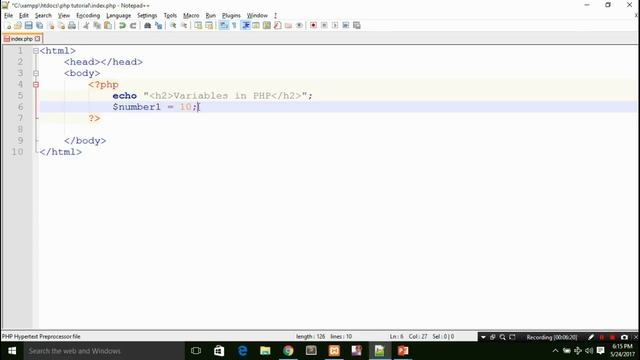 PHP MYSQL Tutorial for beginners in Hindi | LESSON 4 : Variables in PHP | techedu001 смотреть онлайн