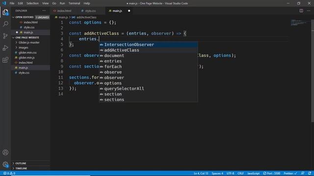 Figma To HTML - One Page Website - Navigation Menu Using Intersection Observer In JS смотреть онлайн