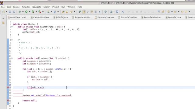 Minimum- und Maximum berechnen in Java смотреть онлайн