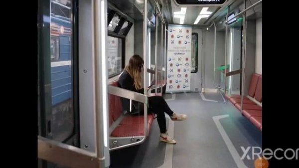 Новый поезд в метро СПб Балтиец
