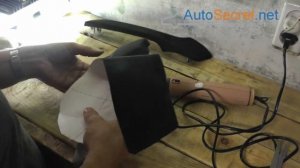 Пример как обклеить деталь салона пленкой или алькантарой