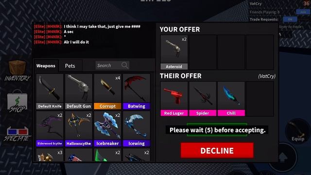 W/L? | HUGE W imo |Trading 2 asteroids for RL + Spider + Pixel + Chill | Roblox MM2 Trading смотреть онлайн