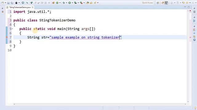java.util.StringTokenizer Class | How to break a string into tokens by using StringTokenizer смотреть онлайн