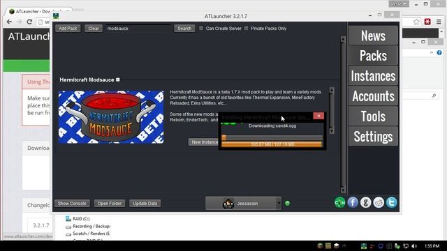 How to install the HermitCraft Modsauce Modpack on ATLauncher! смотреть онлайн