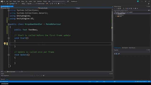 Unity UI Tutorial Dropdown C# Scripting смотреть онлайн
