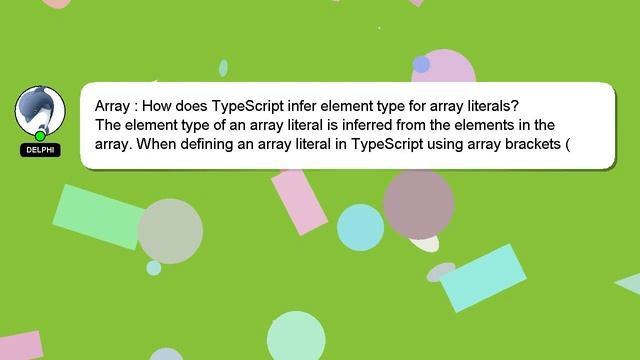 Array : How does TypeScript infer element type for array literals? смотреть онлайн