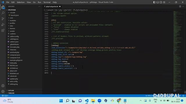 Debug Drupal code with Xdebug in vscode | D4Drupal смотреть онлайн