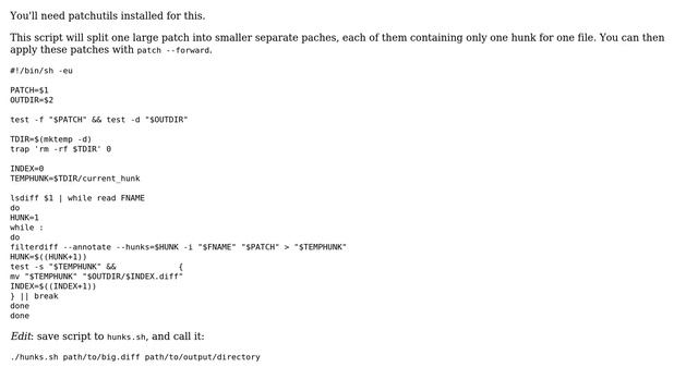 How to make patch ignore already applied hunks? (2 Solutions!!) смотреть онлайн