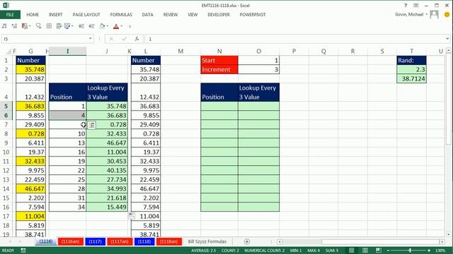 Excel Magic Trick 1116: Lookup Every Third Item or Lookup Every "Nth" Item, 3 Formula Methods смотреть онлайн