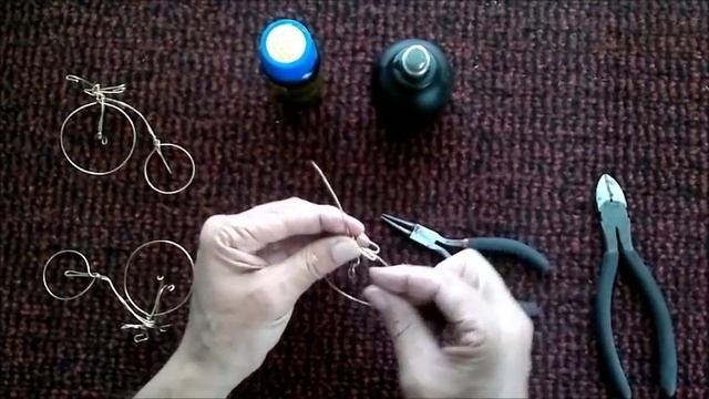 Bicicleta antigua de alambre hecha a mano. Antique bicycle wire смотреть онлайн