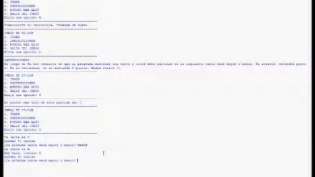Juego Hi-Low desarrollado en Python 2.7.2 смотреть онлайн