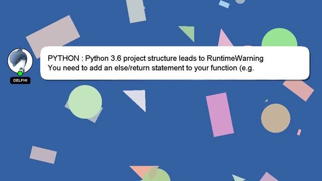 PYTHON : Python 3.6 project structure leads to RuntimeWarning смотреть онлайн