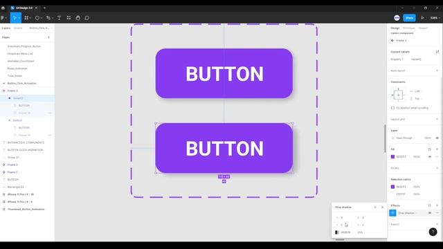 Button Click Animation | Figma Interactive Components смотреть онлайн