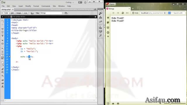 PHP and Mysql Essential Bangla 15 Define string in php смотреть онлайн