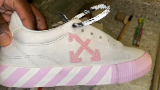 How to clean off white vulcanized sneakers “White/Pink” смотреть онлайн
