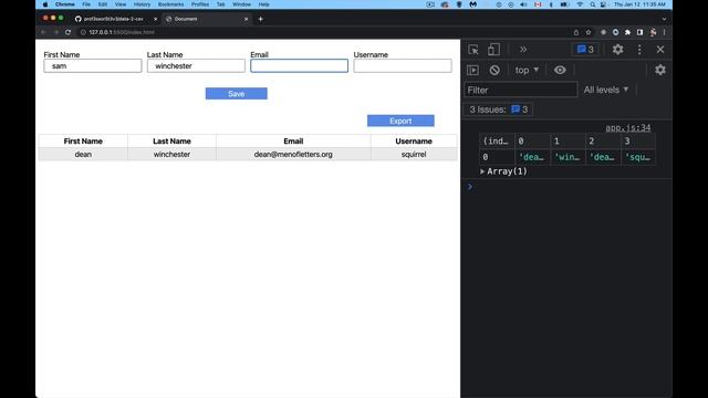 Turning Form Data to CSV files with JavaScript смотреть онлайн