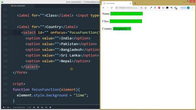 JavaScript Form Events Tutorial in Hindi / Urdu смотреть онлайн