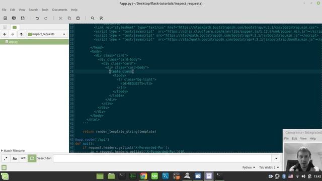 how to inspect incoming HTTP requests on your website | UI + API python flask tutorial смотреть онлайн