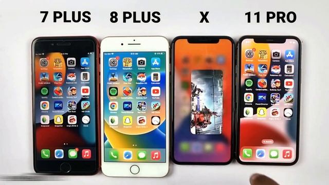 iPhone 7 Plus Vs iPhone 8 Plus Vs iPhone X Vs iPhone 11 Pro | SPEED TEST смотреть онлайн