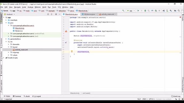 Android Service simple example for beginners 2019. Android Studio 3.3 смотреть онлайн