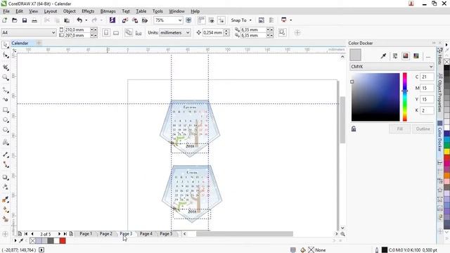 Створення календаря в CorelDRAW у формі додекаедра смотреть онлайн