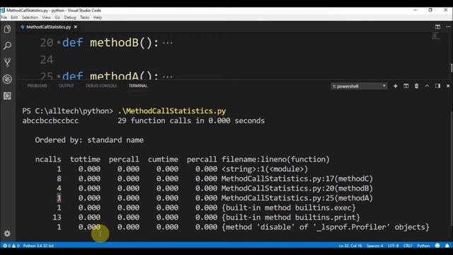 method call statistics in python ? смотреть онлайн