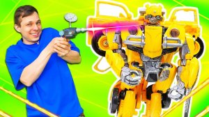 Машинки в видео - Бамблби под действием трансформатора! Игры для мальчиков в шоу Мастерская Фёдора