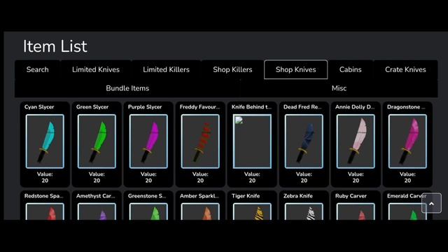 OLD VALUE LIST & NEW VALUE LIST | Survive the killer смотреть онлайн