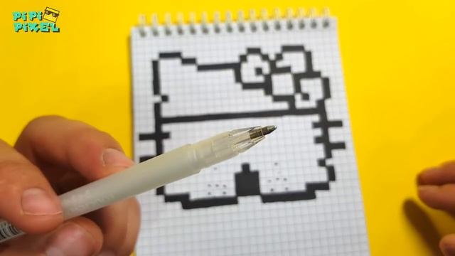Hello Kitty ! Star Wars- The ASMR Pixel art- Drawing Tutorial, Scratching !РИСУНКИ ПО КЛЕТОЧКАМ смотреть онлайн