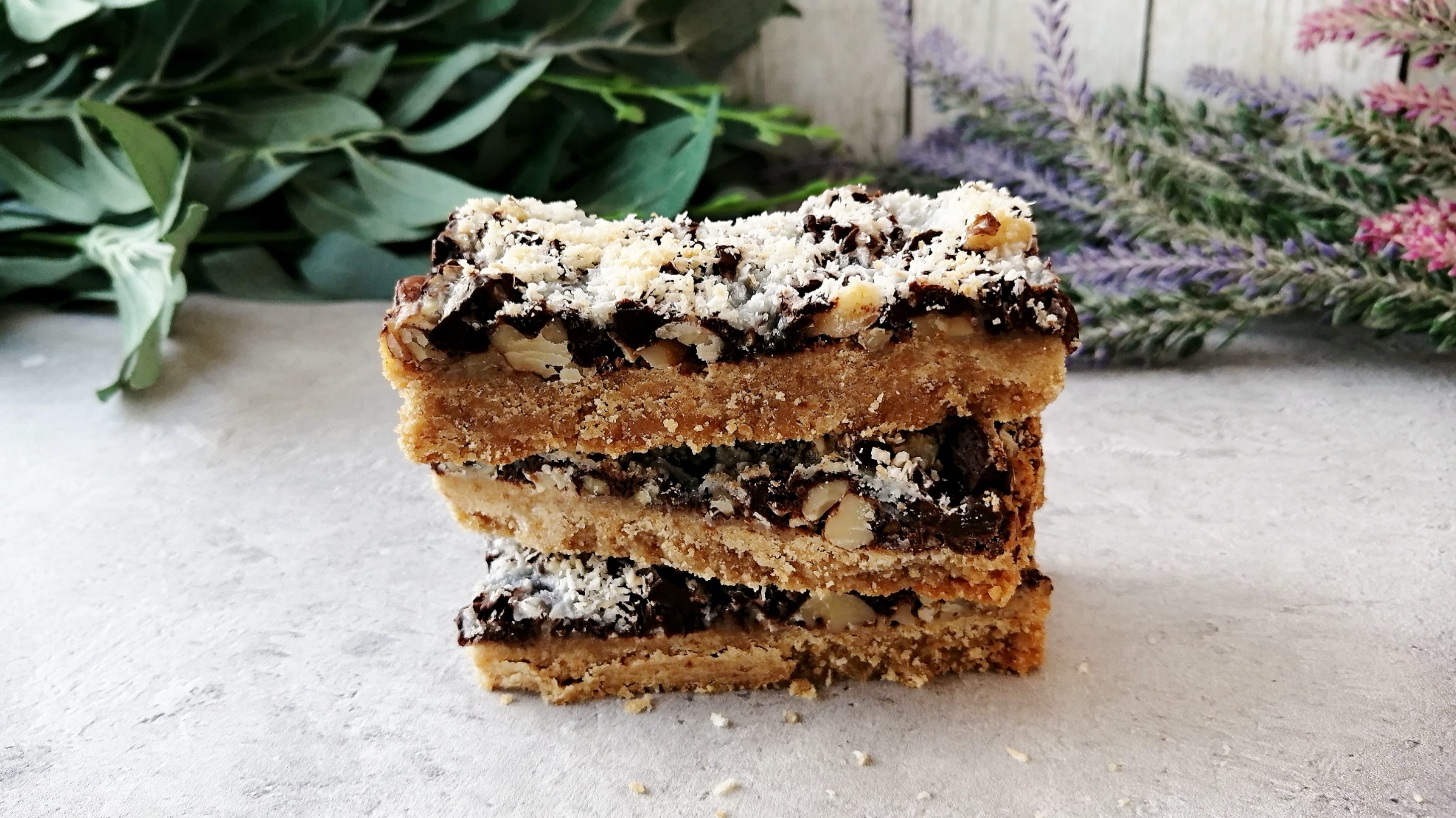 Шоколадно-ореховые батончики. Простой рецепт