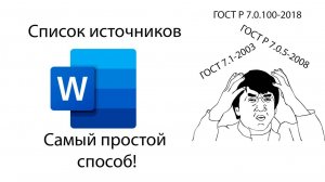 Самый простой способ оформить список источников в Word