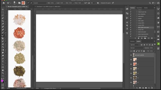 FREE Photoshop Brush Sampler: Color-Blending Wet Paint Brushes