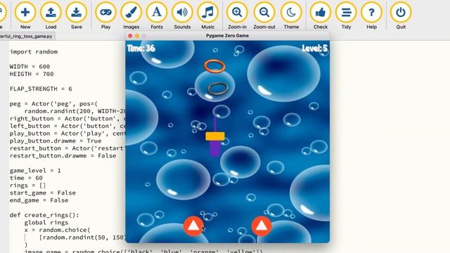 Waterful Ring Toss with Pygame Zero | Make Your Own Game at CODDY.ca смотреть онлайн