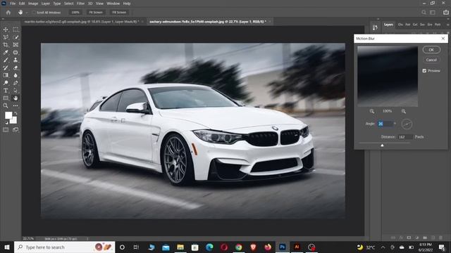 How to Apply Motion Blur Speed Effect | Photoshop Tutorial смотреть онлайн