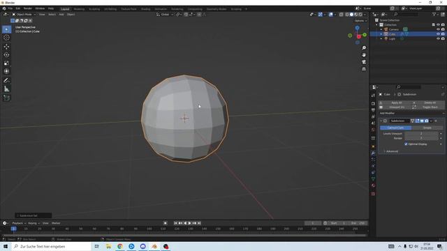 How to make stuff smooth with a subdivision in 1 Minute in Blender смотреть онлайн