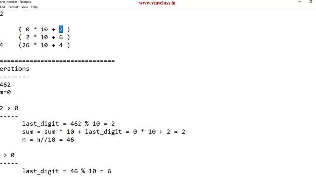 Python program to print the reverse number of a given number смотреть онлайн