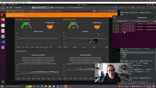 Flow 5 - NodeRed - Clima por API y gráficas con Broker MQTT Público смотреть онлайн